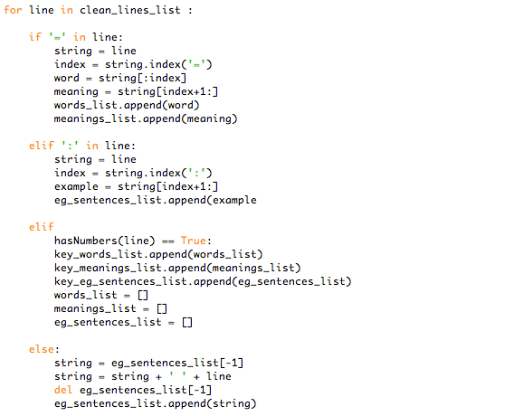 Modification — inserted another ‘elif’ condition and rewrote code for the ‘else’ part